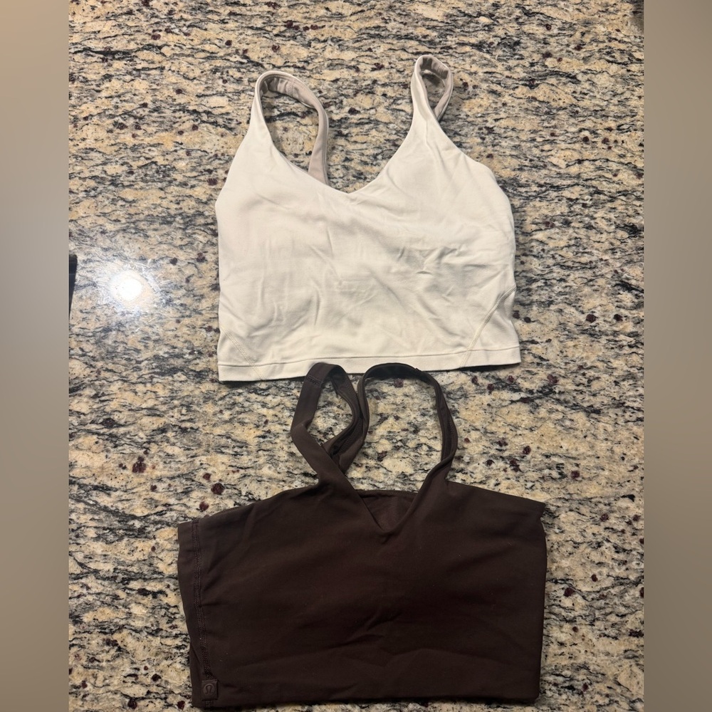 Bundle deal: Lululemon athletica White and Brown Sports Bras